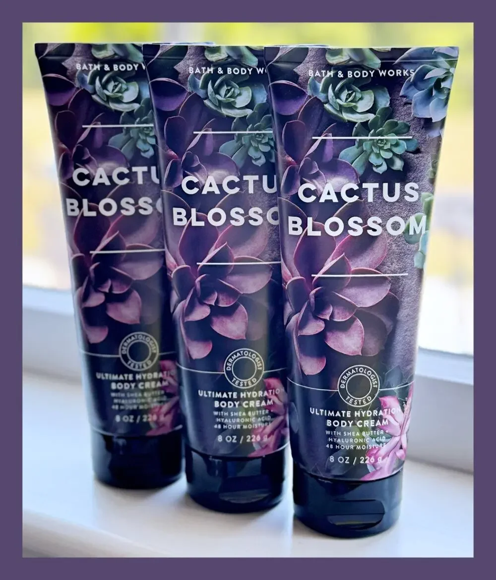 Bath & Body Works Cactus Blossom 8 oz Ultimate Hydration Body Cream x3
